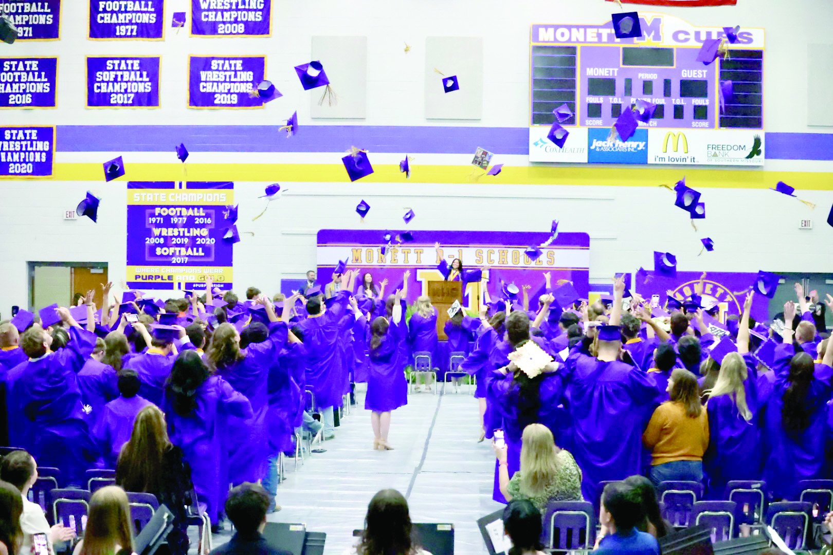 Monett High holds indoor graduation